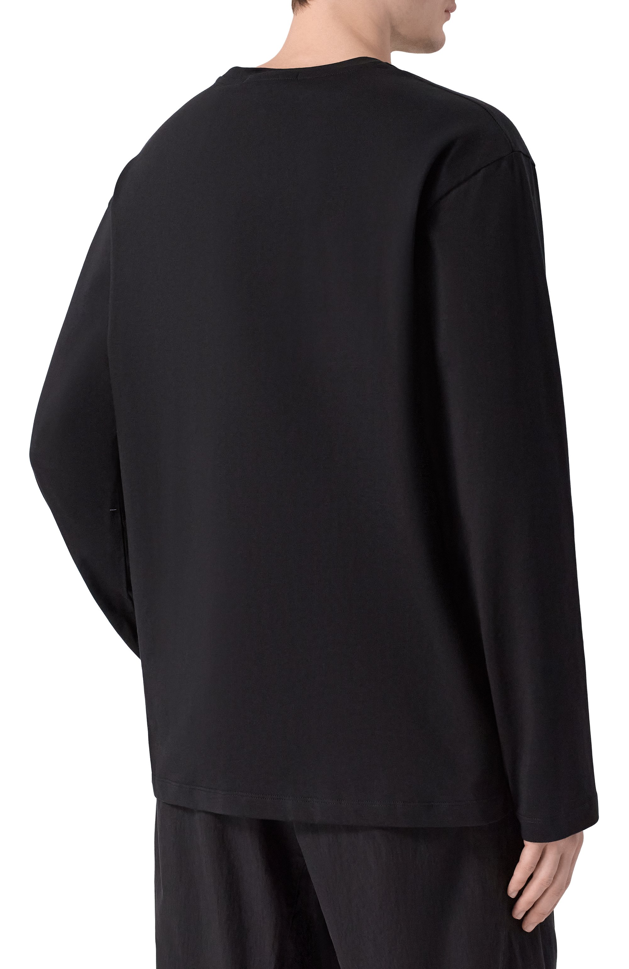 Хлопковый лонгслив MSGM черного цвета по цене 15550 руб., арт. 2000MM511/200002, фото 4 Хлопковый лонгслив MSGM, арт. 2000MM511/200002, фото 4