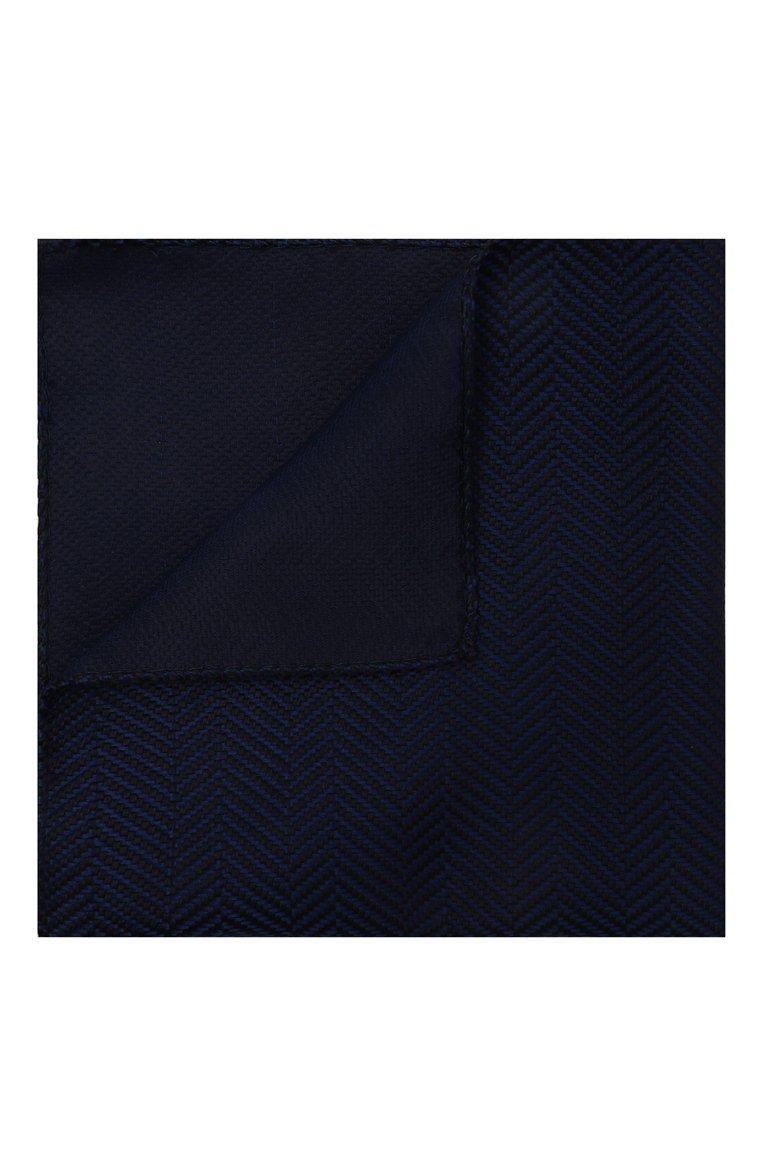 Мужской шелковый платок GIORGIO ARMANI темно-синего цвета, арт. 360023/4F928 | Фото 1 (Нос: Не проставлено; Материал: Шелк, Текстиль)