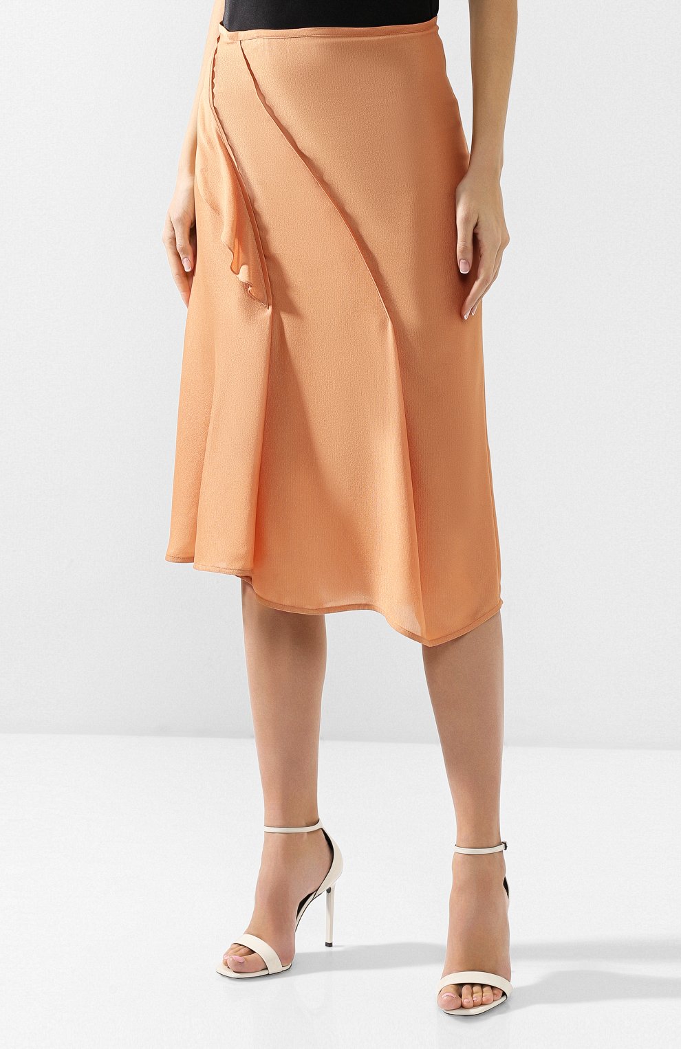 Шелковая юбка VICTORIA BECKHAM,  арт. SK MID 3717 PSS19 W0VEN JERSEY, фото 3