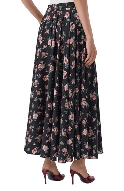 Шелковая юбка DOLCE & GABBANA черного цвета по цене 257500 руб., арт. F4DBGT/FSA8C, фото 4 Шелковая юбка DOLCE & GABBANA, арт. F4DBGT/FSA8C, фото 4