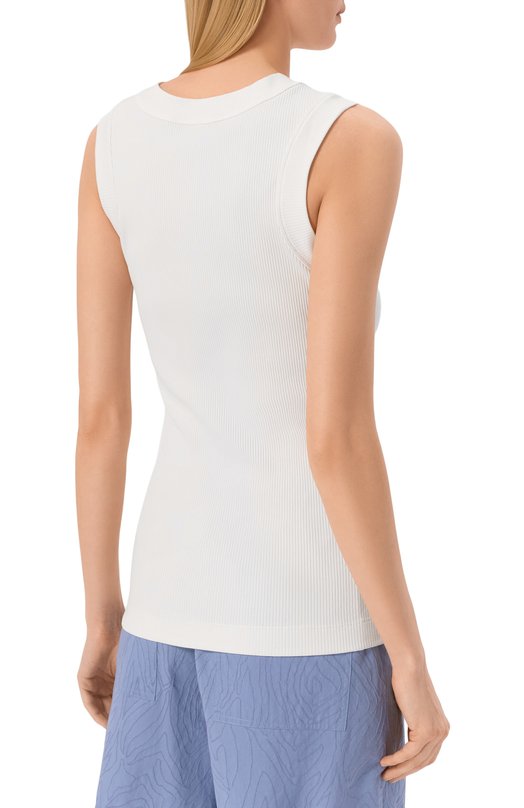 Хлопковая майка Brunello Cucinelli MG902VT100 Белый  MG902VT100 Фото 4