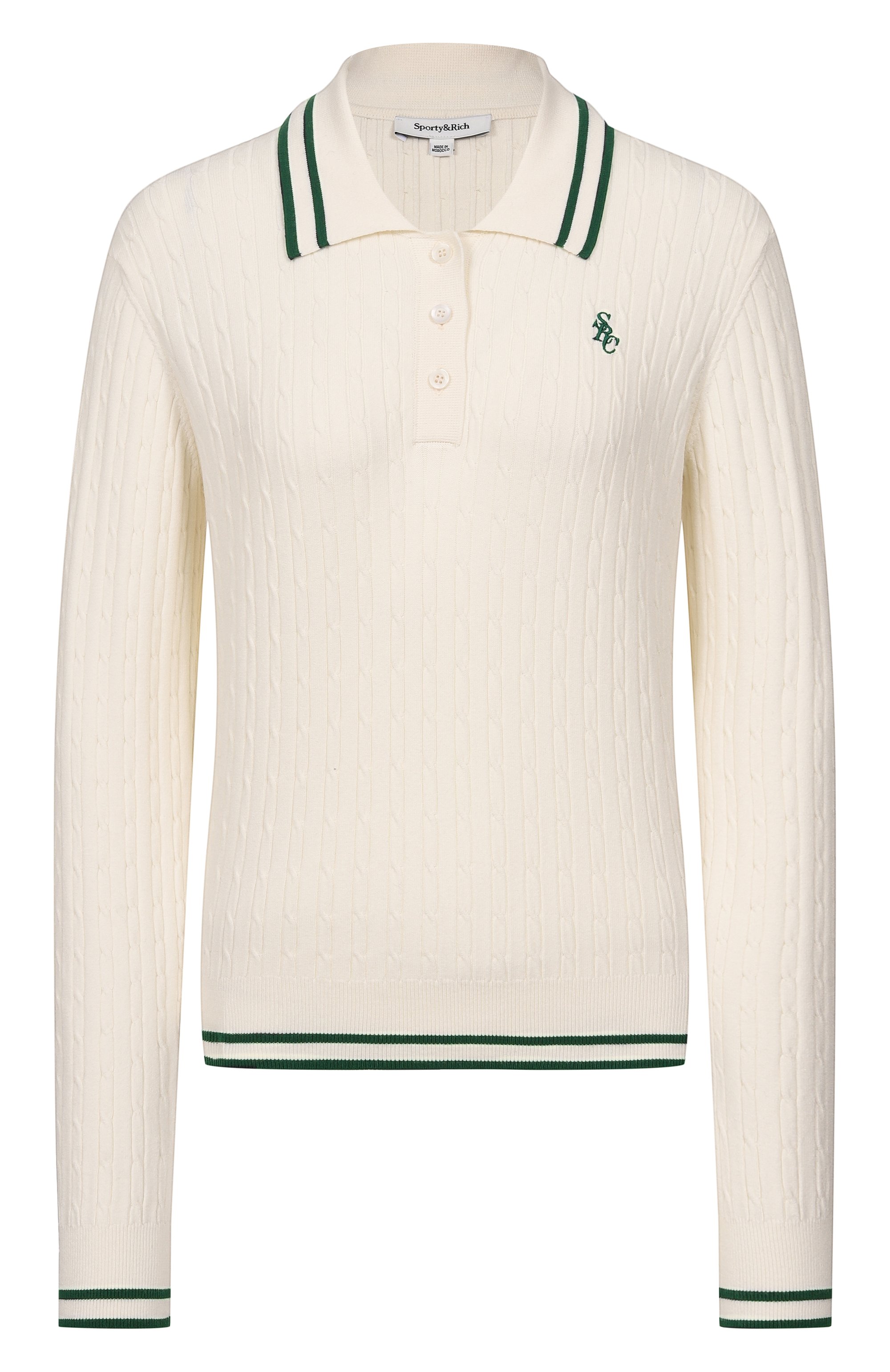 Поло из вискозы SPORTY AND RICH, арт. ST03761302WH61, фото 1