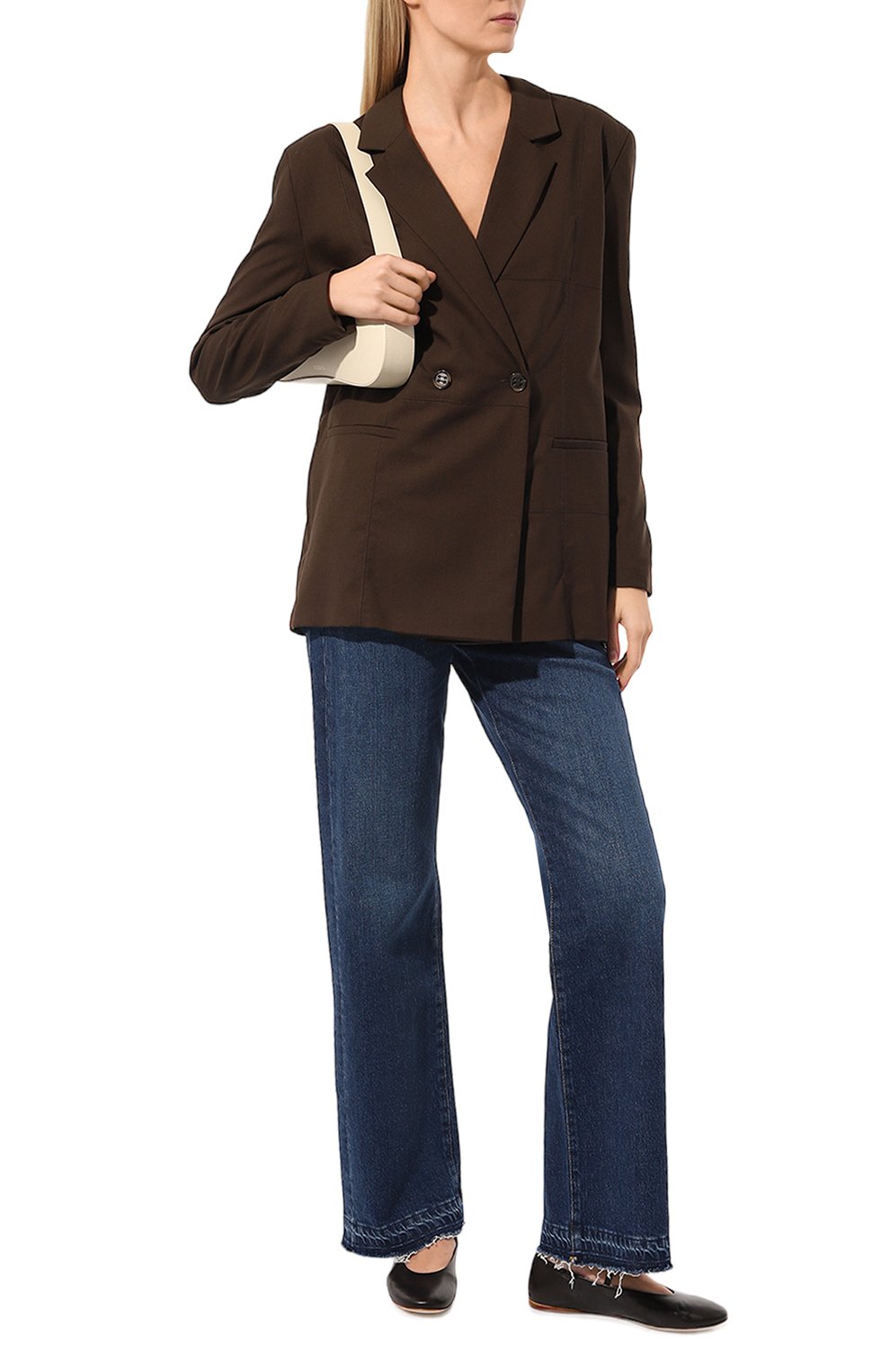 Кожаные балетки GIORGIO ARMANI коричневого цвета по цене 76800 руб., арт. X1D327/XF561, фото 2 Кожаные балетки GIORGIO ARMANI, арт. X1D327/XF561, фото 2