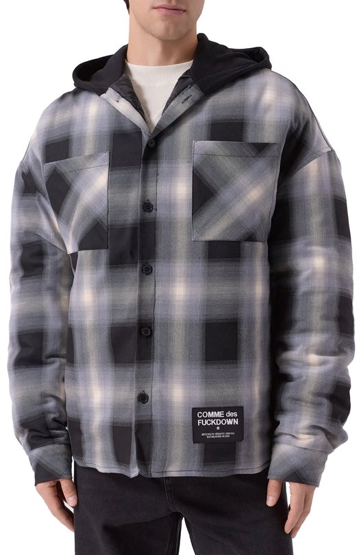 Куртка-рубашка Comme des Fuckdown CFABM01745 Чёрно-белый  CFABM01745 Фото 3