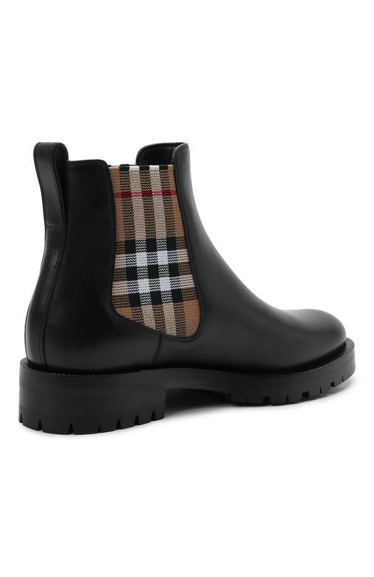 Кожаные ботинки Allostock Chk Burberry 8042363 Чёрный  8042363 Фото 4