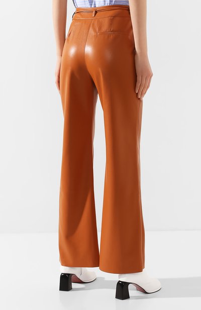 Брюки NANUSHKA оранжевого цвета по цене 58100 руб., арт. CHIM0_BURNT 0RANGE_VEGAN LEATHER, фото 4 Брюки NANUSHKA, арт. CHIM0_BURNT 0RANGE_VEGAN LEATHER, фото 4