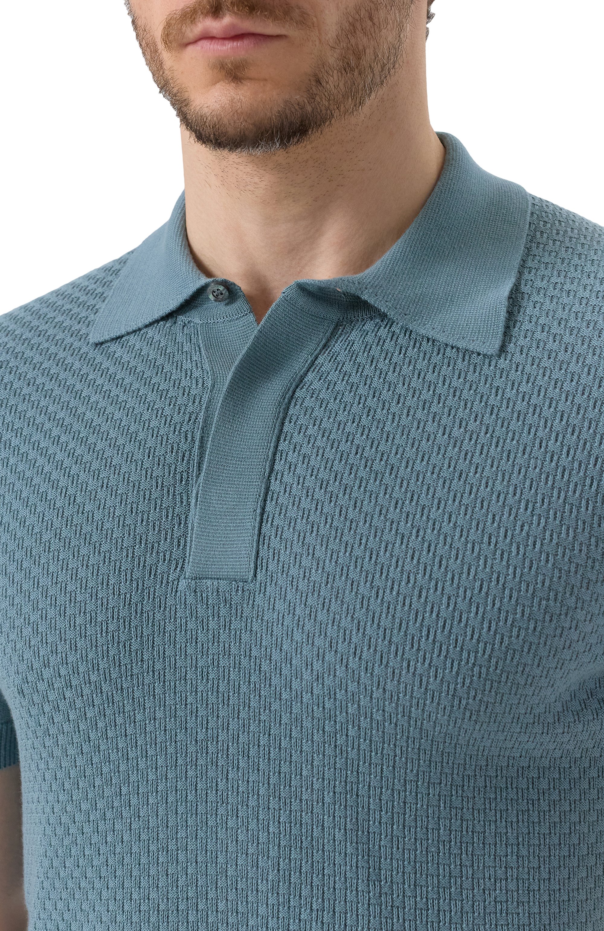 Поло CANALI бирюзового цвета по цене 47350 руб., арт. C1068/MK02267, фото 5 Поло CANALI, арт. C1068/MK02267, фото 5