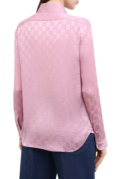 Шелковая рубашка GUCCI, арт. 627773/ZAEJF, фото 4