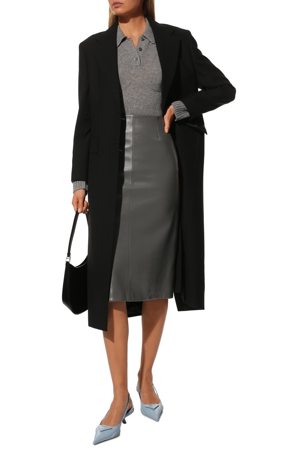 Кожаная юбка PRADA, арт. 51812-1ZFE-F0K44, фото 2