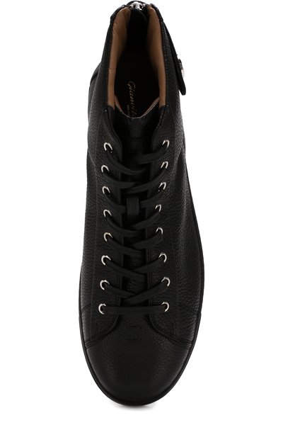 Высокие кожаные кеды на шнуровке GIANVITO ROSSI, арт. S20593.M1BLK.B0XNER0, фото 5