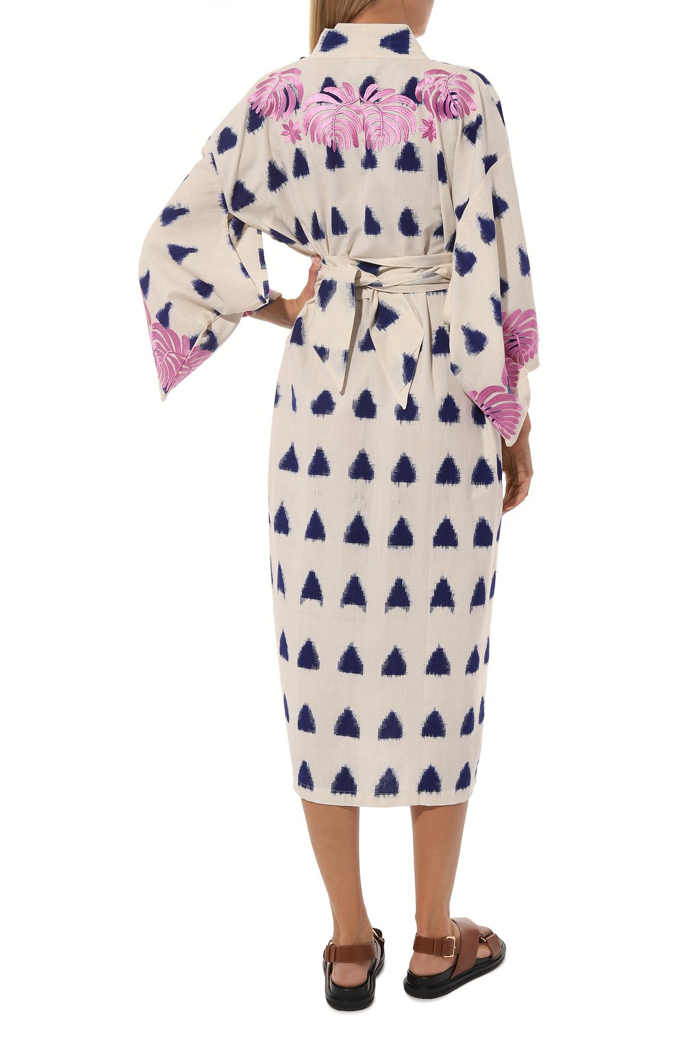 Хлопковое кимоно KLEED LOUNGEWEAR, арт. JAISAL WHITE KIM0N0, фото 4