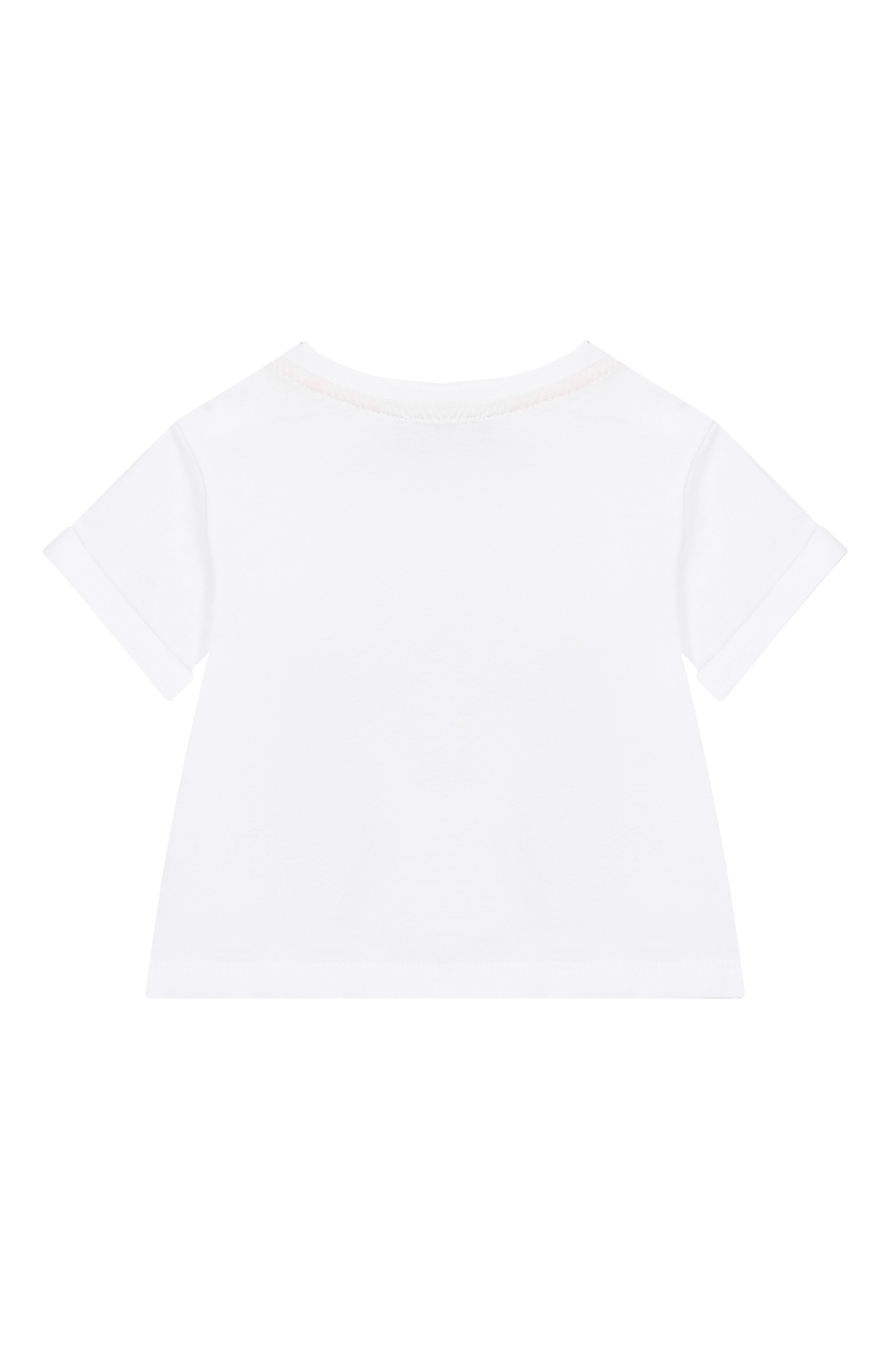 Хлопковая футболка MONNALISA, арт. 28G601, фото 2