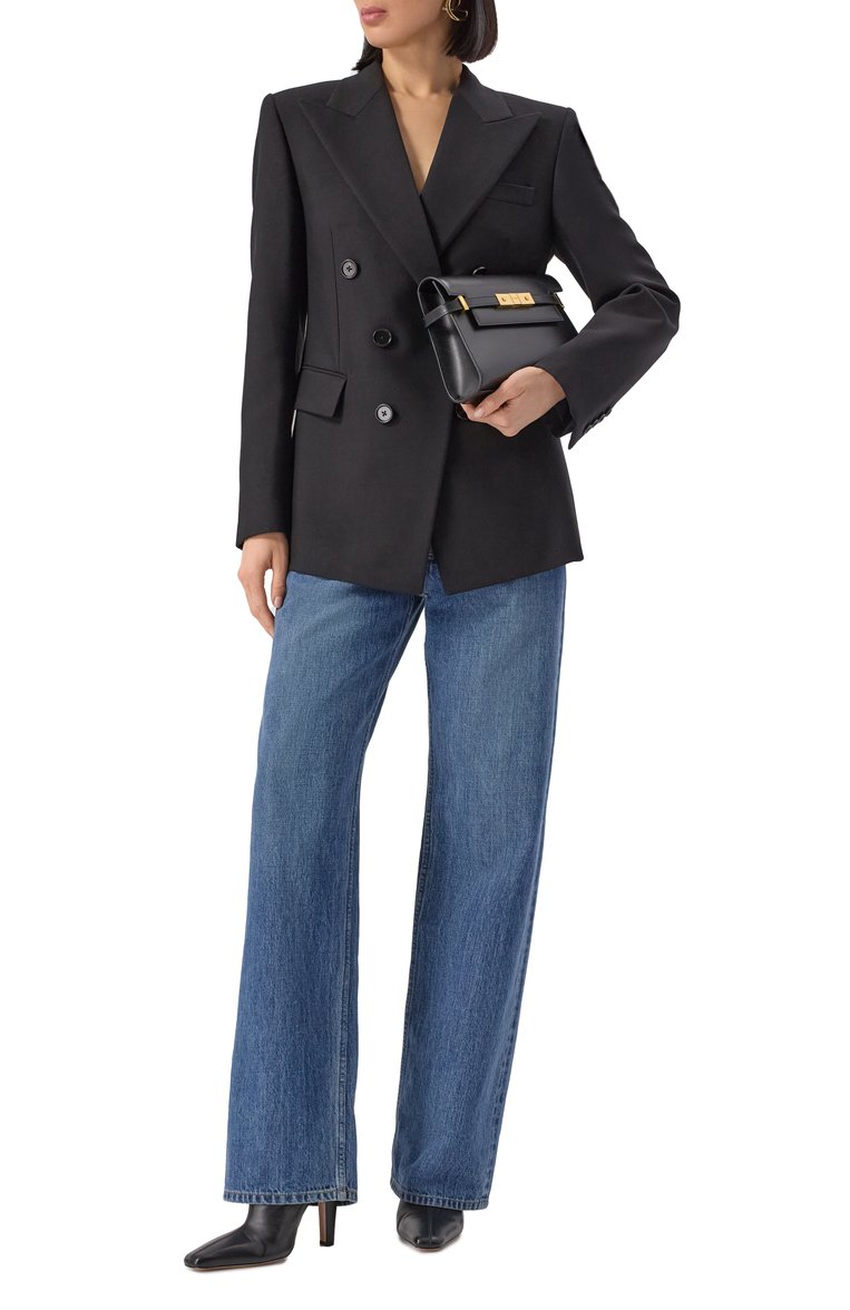 Женская сумка manhattan small SAINT LAURENT черного цвета, арт. 675626/0SX0W | Фото 7 (Размер: small; Материал: Натуральная кожа)
