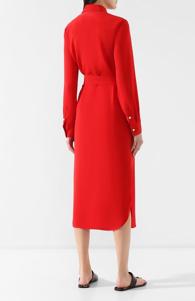 Платье с поясом POLO RALPH LAUREN красного цвета по цене 36250 руб., арт. 211733674, фото 4 Платье с поясом POLO RALPH LAUREN, арт. 211733674, фото 4