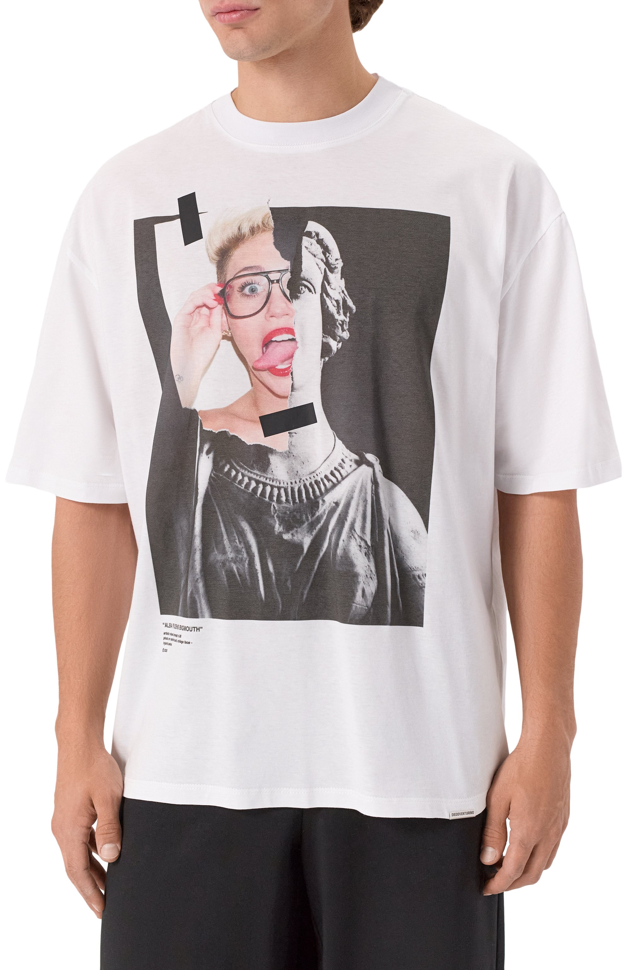 Хлопковая футболка DIEGO VENTURINO белого цвета по цене 21250 руб., арт. DVTS0AFB, фото 3 Хлопковая футболка DIEGO VENTURINO, арт. DVTS0AFB, фото 3