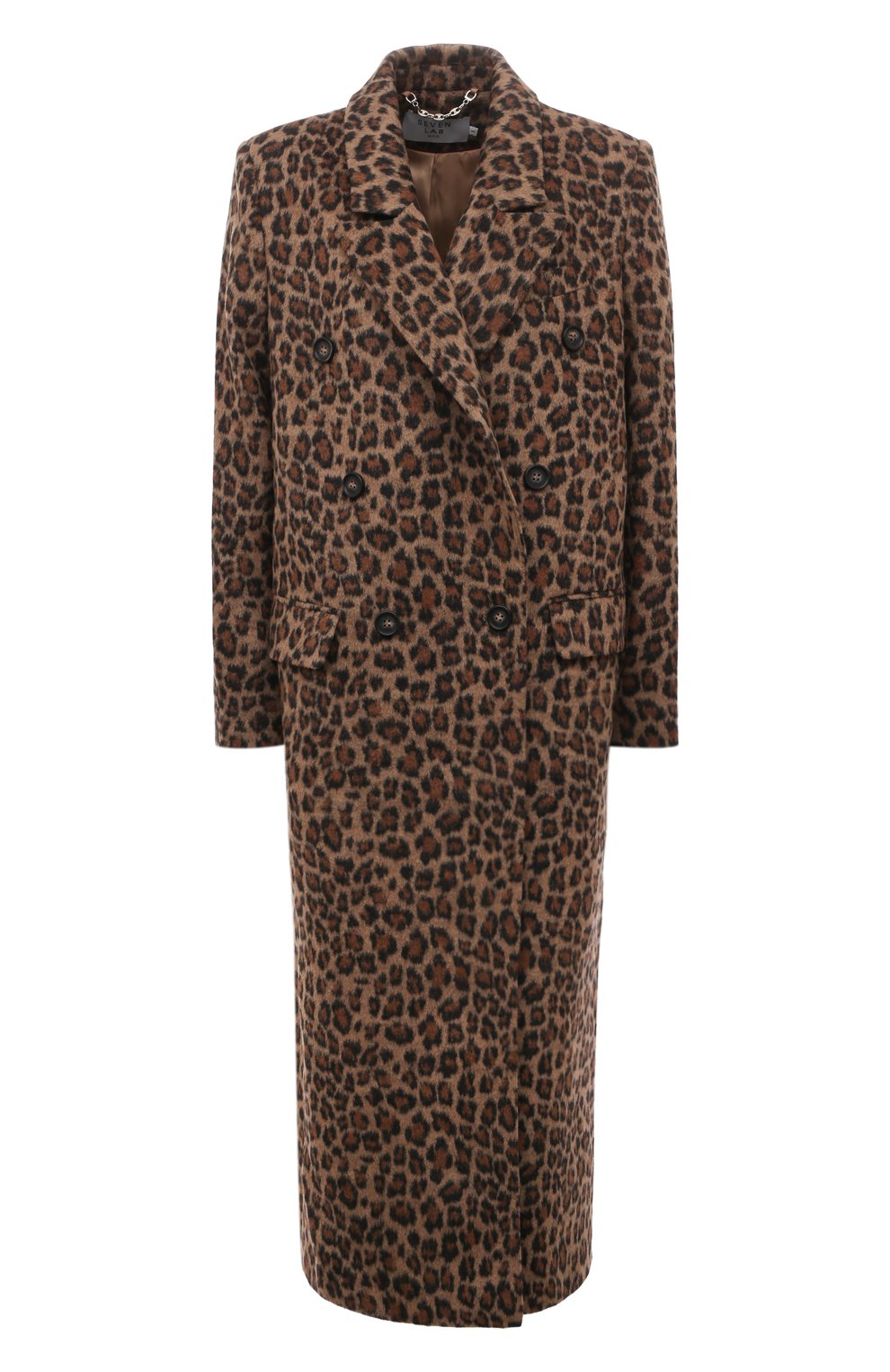 Шерстяное пальто SEVEN LAB леопардового цвета по цене 43680 руб., арт. SCP.13.776.120, фото 1 Шерстяное пальто SEVEN LAB, арт. SCP.13.776.120, фото 1