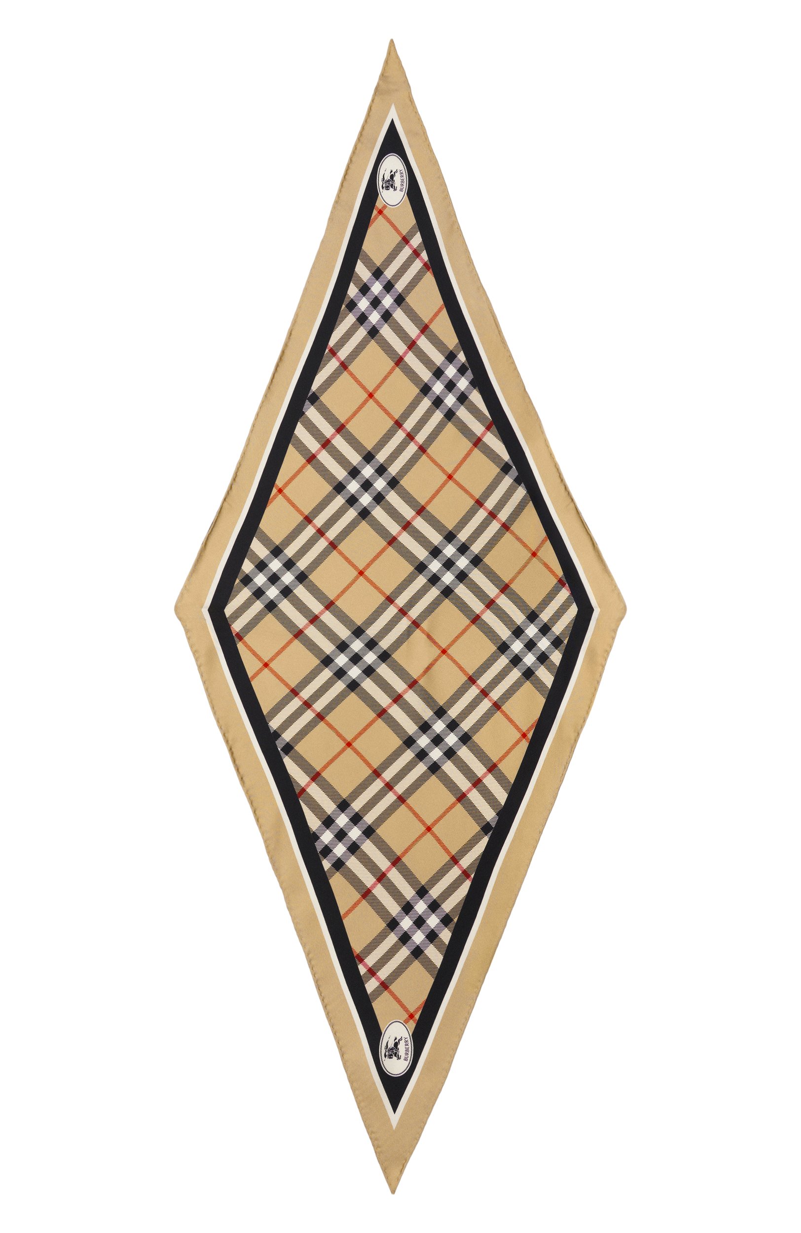 Шелковый платок BURBERRY бежевого цвета по цене 36950 руб., арт. 8127030, фото 4 Шелковый платок BURBERRY, арт. 8127030, фото 4