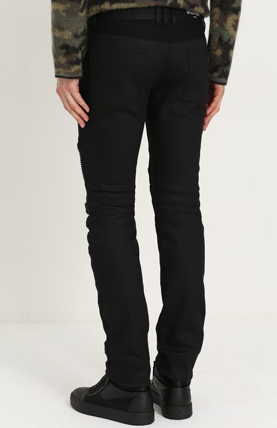 Джинсы скинни с декоративной прострочкой BALMAIN, арт. P0H/T551/D204, фото 4