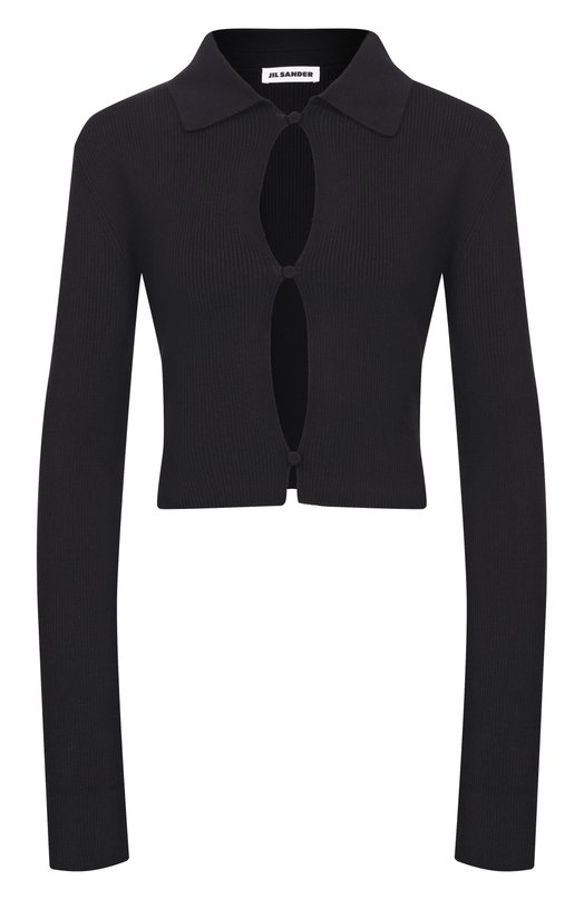 Шерстяной кардиган Jil Sander J01HP0010/J14831 Чёрный J01HP0010/J14831
