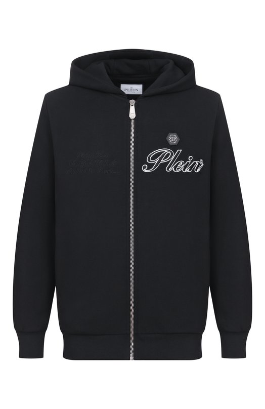 Хлопковая толстовка Philipp Plein SAFC MJB3953 PTE180N Чёрный SAFC MJB3953 PTE180N