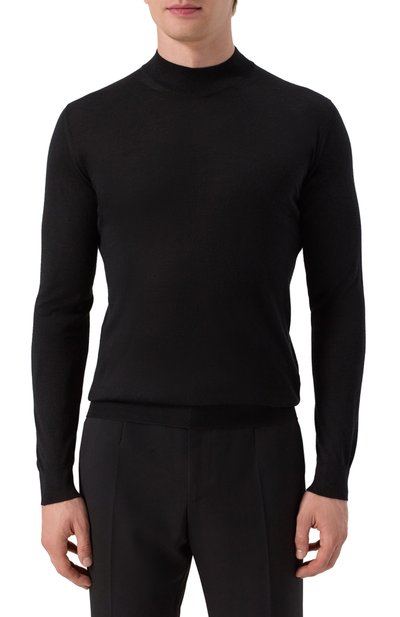 Водолазка из кашемира и шелка FEDELI черного цвета по цене 78400 руб., арт. MU007090, фото 3 Водолазка из кашемира и шелка FEDELI, арт. MU007090, фото 3