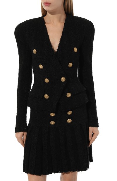 Жакет BALMAIN черного цвета по цене 250500 руб., арт. AF1SI204KD76, фото 3 Жакет BALMAIN, арт. AF1SI204KD76, фото 3