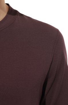 Мужская хлопковая футболка BRUNELLO CUCINELLI фиолетового цвета, арт. M0B131308 | Фото 5 (Принт: Без принта; Рукава: Короткие; Длина (для топов): Стандартные; Материал сплава: Проставлено; Материал внешний: Хлопок; Драгоценные камни: Проставлено; Стили: Кэжуэл)