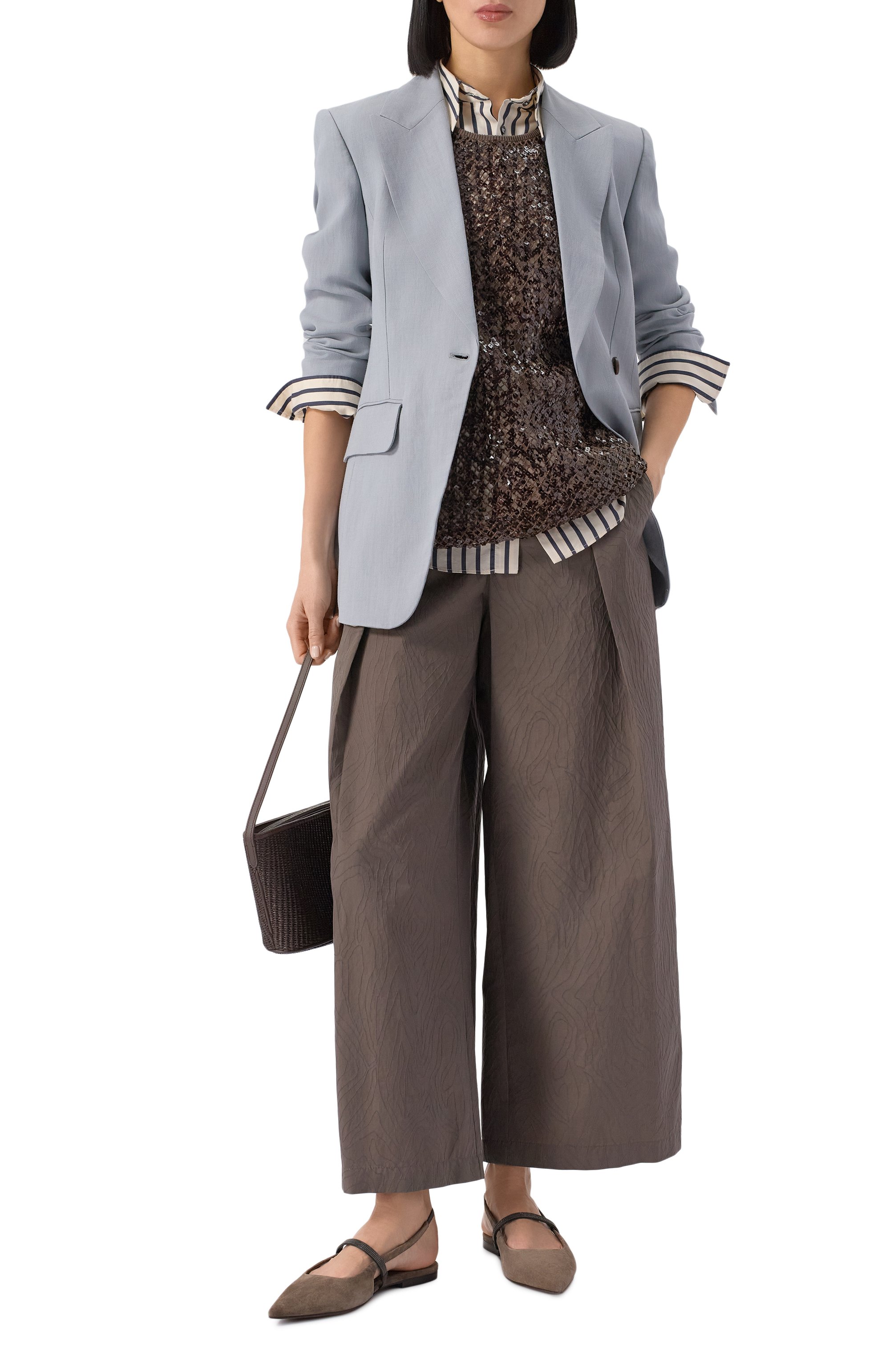 Жакет из вискозы и льна BRUNELLO CUCINELLI, арт. MH1262682, фото 2