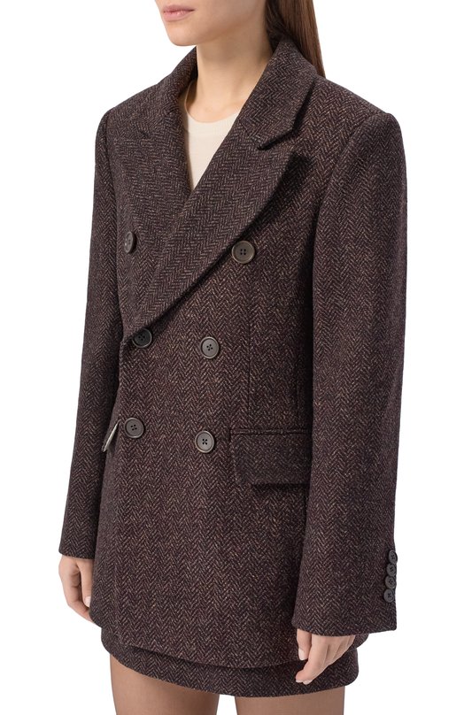 Шерстяной жакет Dice Kayek FW25V506 MRD BROWN Коричневый  FW25V506 MRD BROWN Фото 3