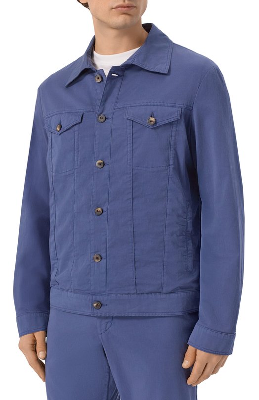 Куртка-рубашка из хлопка и шелка MVST M26.CSM.J402/TFANT Синий  M26.CSM.J402/TFANT Фото 3