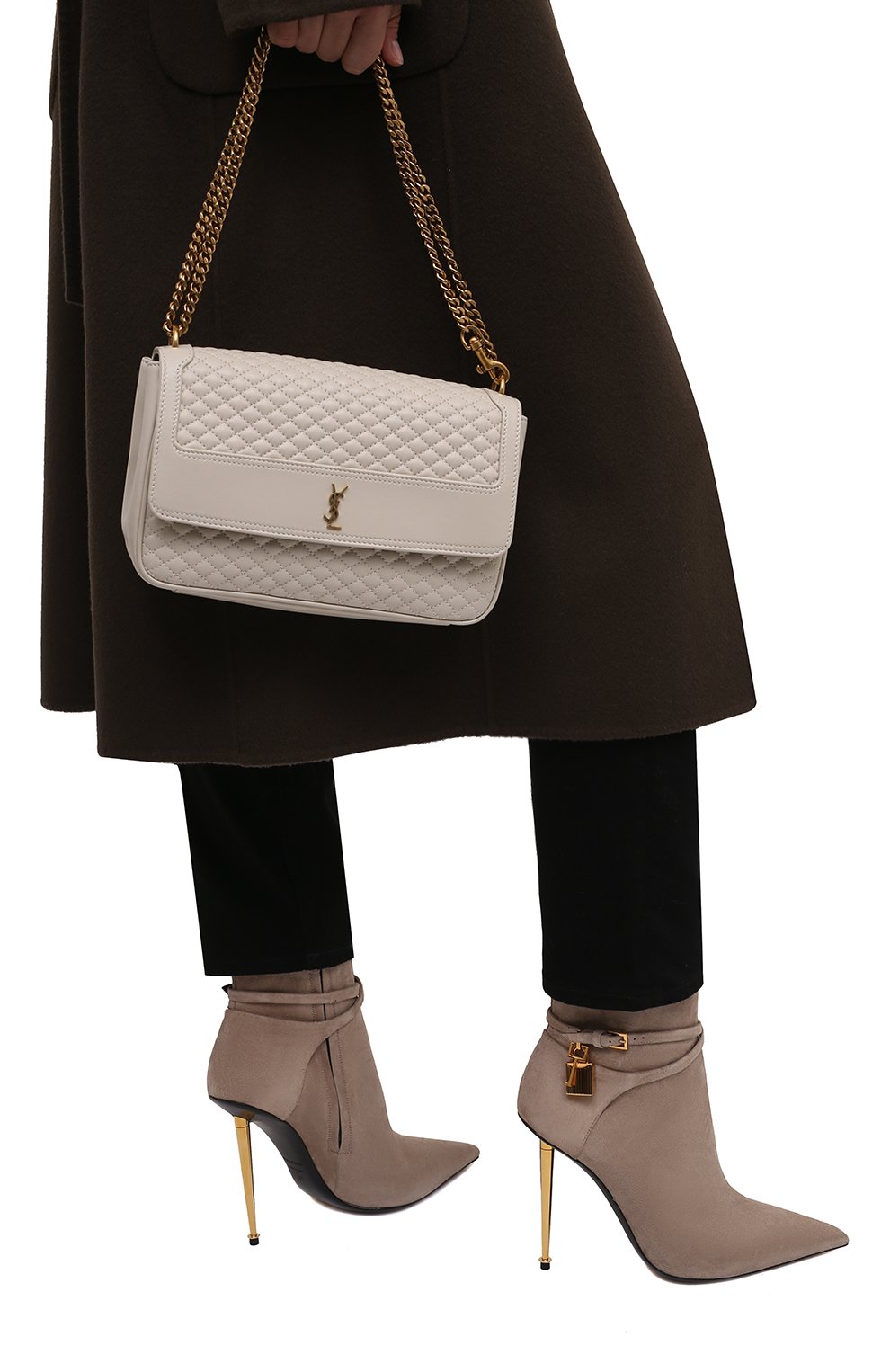 Замшевые ботильоны TOM FORD бежевого цвета по цене 184500 руб., арт. W2959T-LCL071, фото 3 Замшевые ботильоны TOM FORD, арт. W2959T-LCL071, фото 3