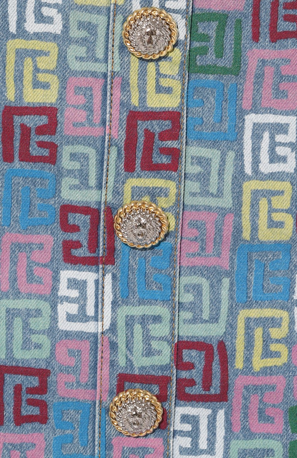 Джинсовая юбка BALMAIN разноцветного цвета по цене 132000 руб., арт. DF1LBA26/DE71, фото 5 Джинсовая юбка BALMAIN, арт. DF1LBA26/DE71, фото 5