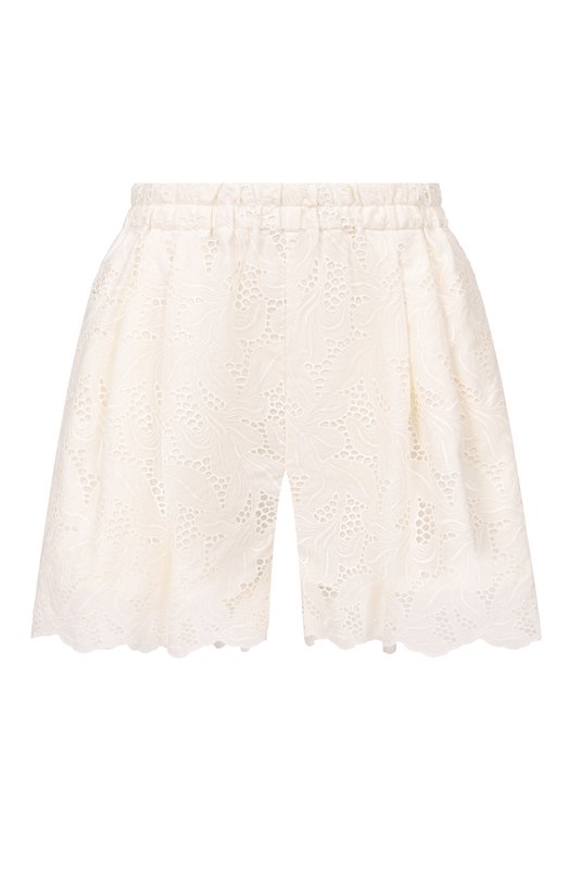 Хлопковые шорты Vika Gazinskaya SS25-17206-935 Кремовый SS25-17206-935