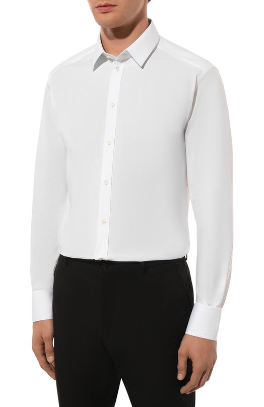 Хлопковая сорочка Dolce & Gabbana G5EJ0T/GG826 Белый  G5EJ0T/GG826 Фото 4