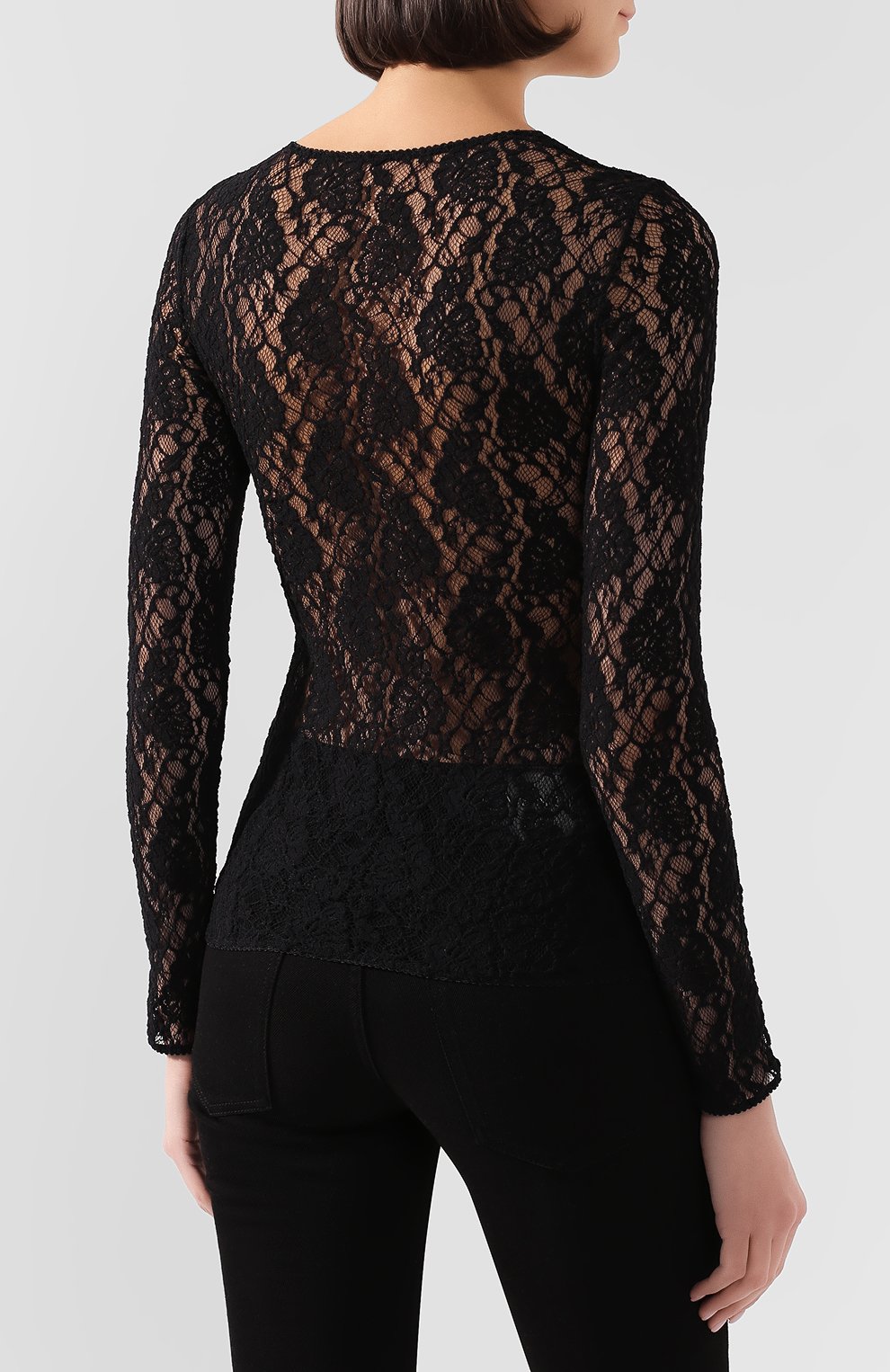 Топ DOLCE & GABBANA черного цвета по цене 74700 руб., арт. F74F7T/FLMPS, фото 4 Топ DOLCE & GABBANA, арт. F74F7T/FLMPS, фото 4