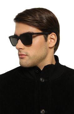 Мужские солнцезащитные очки BOSS ORANGE черного цвета, арт. 1574 807 | Фото 2 (Нос: Не проставлено; Региональные ограничения белый список (Axapta Mercury): Не проставлено; Тип очков: С/з; Материал: Пластик; Очки форма: Квадратные; Оптика Гендер: оптика-мужское)