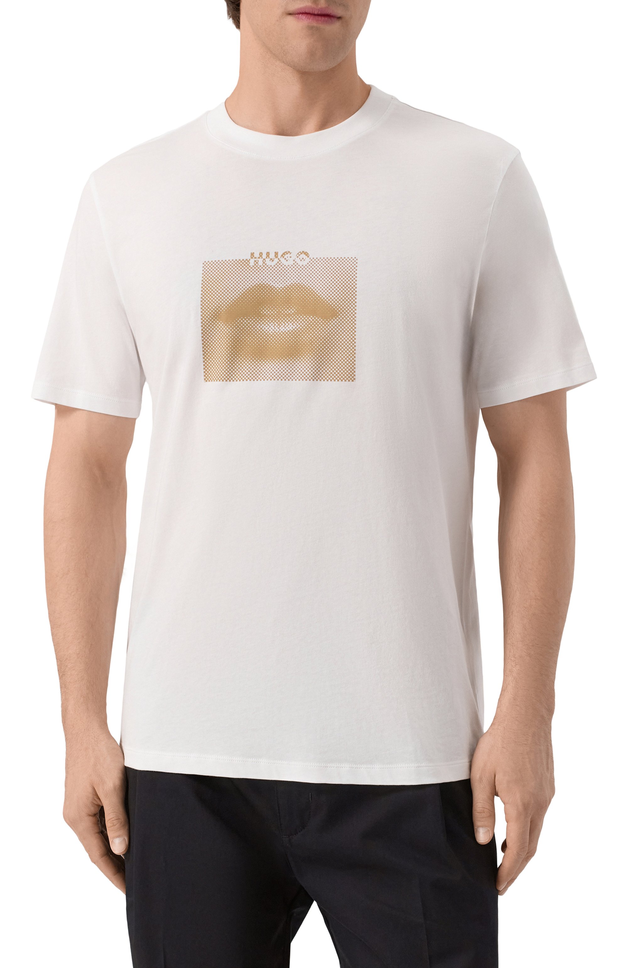 Хлопковая футболка HUGO, арт. 50544496, фото 3