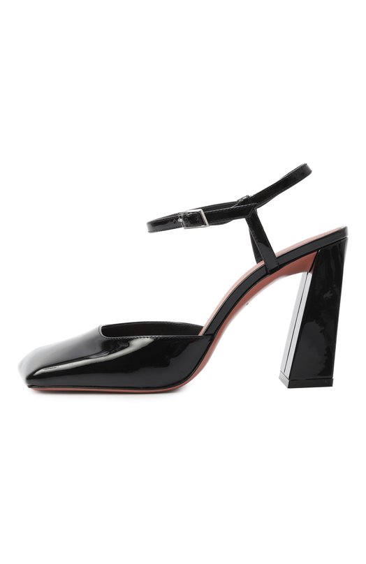 Кожаные туфли Charlotte Amina Muaddi CHARL0TTE PUMP/PATENT Чёрный  CHARL0TTE PUMP/PATENT Фото 4