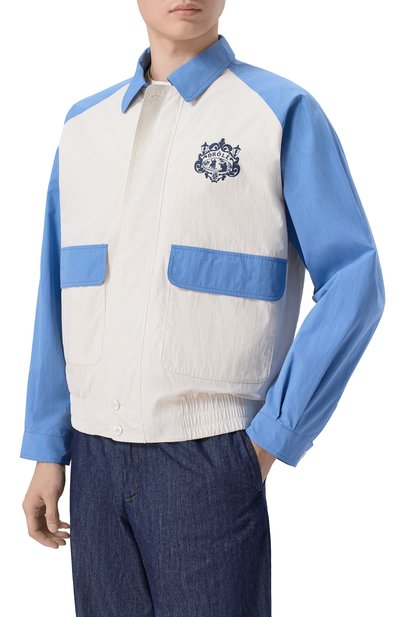 Хлопковый бомбер DROLE DE MONSIEUR белого цвета по цене 49800 руб., арт. K-JT275-C0239-0W, фото 3 Хлопковый бомбер DROLE DE MONSIEUR, арт. K-JT275-C0239-0W, фото 3