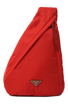 Мужской текстильный рюкзак PRADA красного цвета, арт. 2VZ092-2DW3-F0011-OOO | Фото 1 (Материал сплава: Проставлено; Ремень/цепочка: На плечо; Материал: Текстиль; Драгоценные камни: Проставлено; Стили: Кэжуэл; Размер: large)