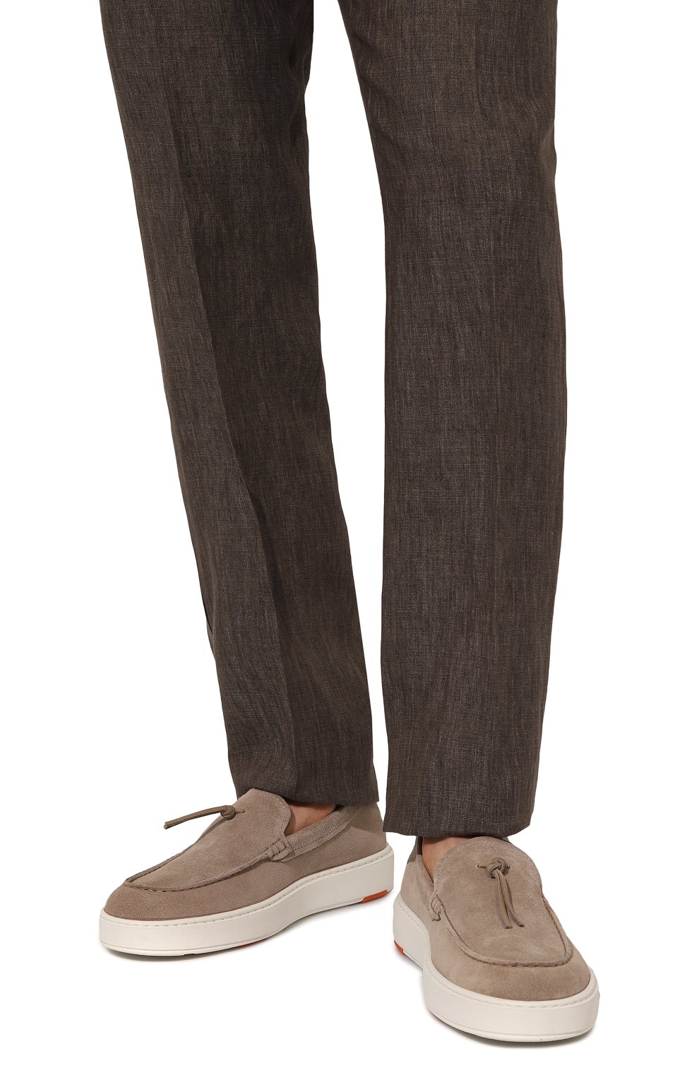 Замшевые лоферы SANTONI бежевого цвета по цене 47600 руб., арт. MBCD21439BARCSB5U48, фото 3 Замшевые лоферы SANTONI, арт. MBCD21439BARCSB5U48, фото 3