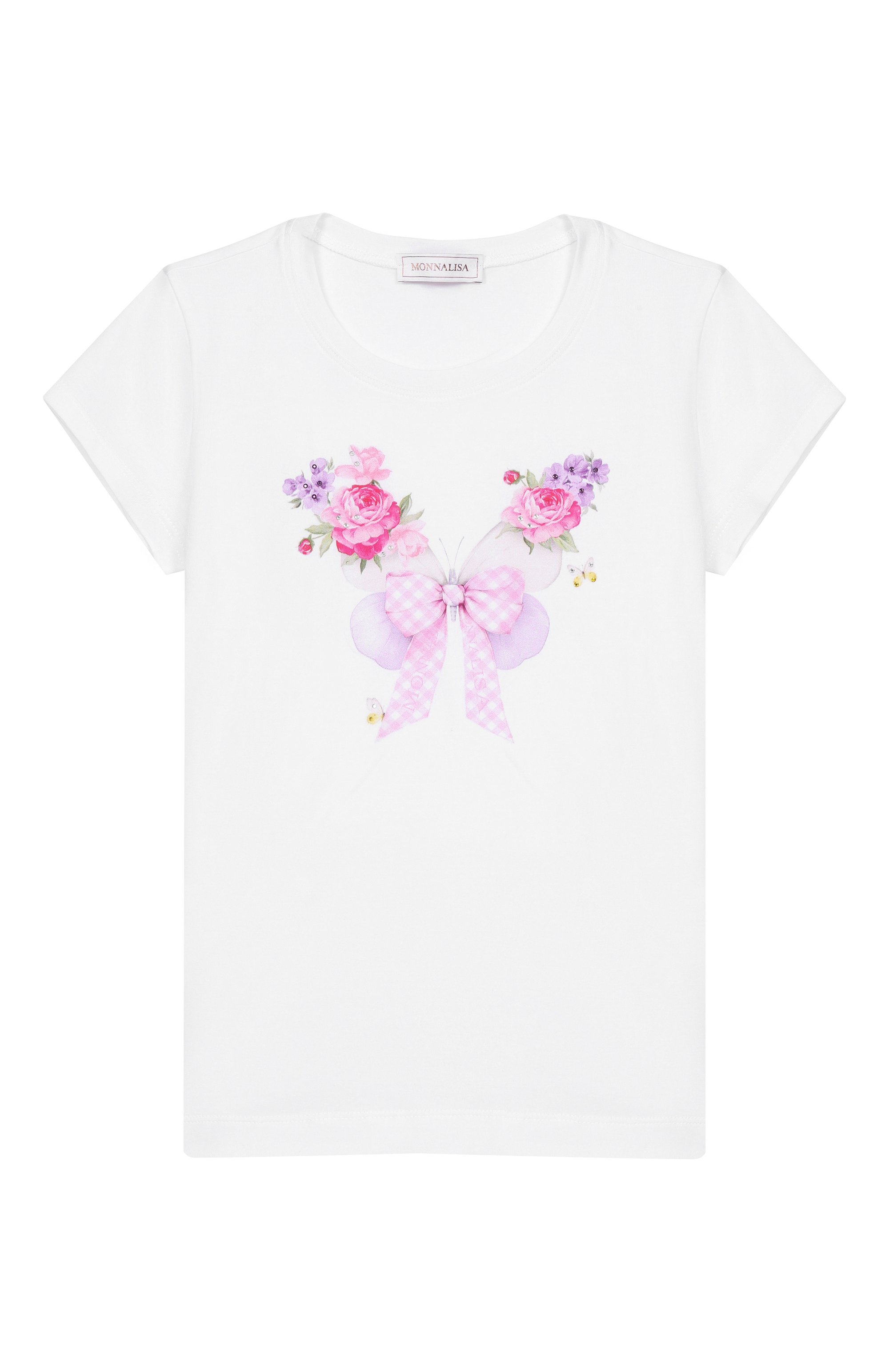Хлопковая футболка MONNALISA, арт. 11G603, фото 1