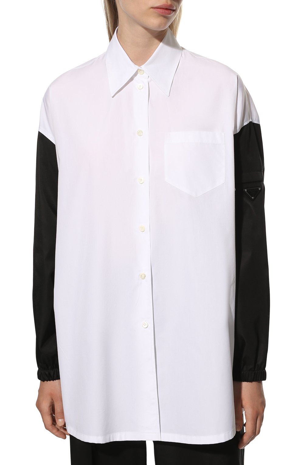 Хлопковая рубашка PRADA, арт. P415F-10UR-F0964-212, фото 3