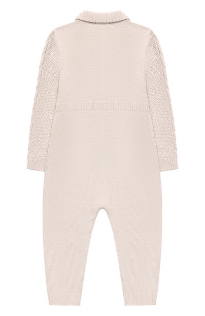 Шерстяной комбинезон BABY T бежевого цвета по цене 10650 руб., арт. 20AI031TZ/1M-12M, фото 2 Шерстяной комбинезон BABY T, арт. 20AI031TZ/1M-12M, фото 2
