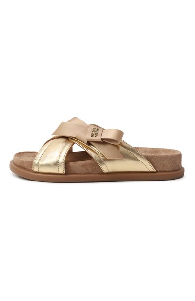 Кожаные шлепанцы ELISABETTA FRANCHI LA MIA BAMBINA, арт. F4A2-E0308-0092511/35-38, фото 2