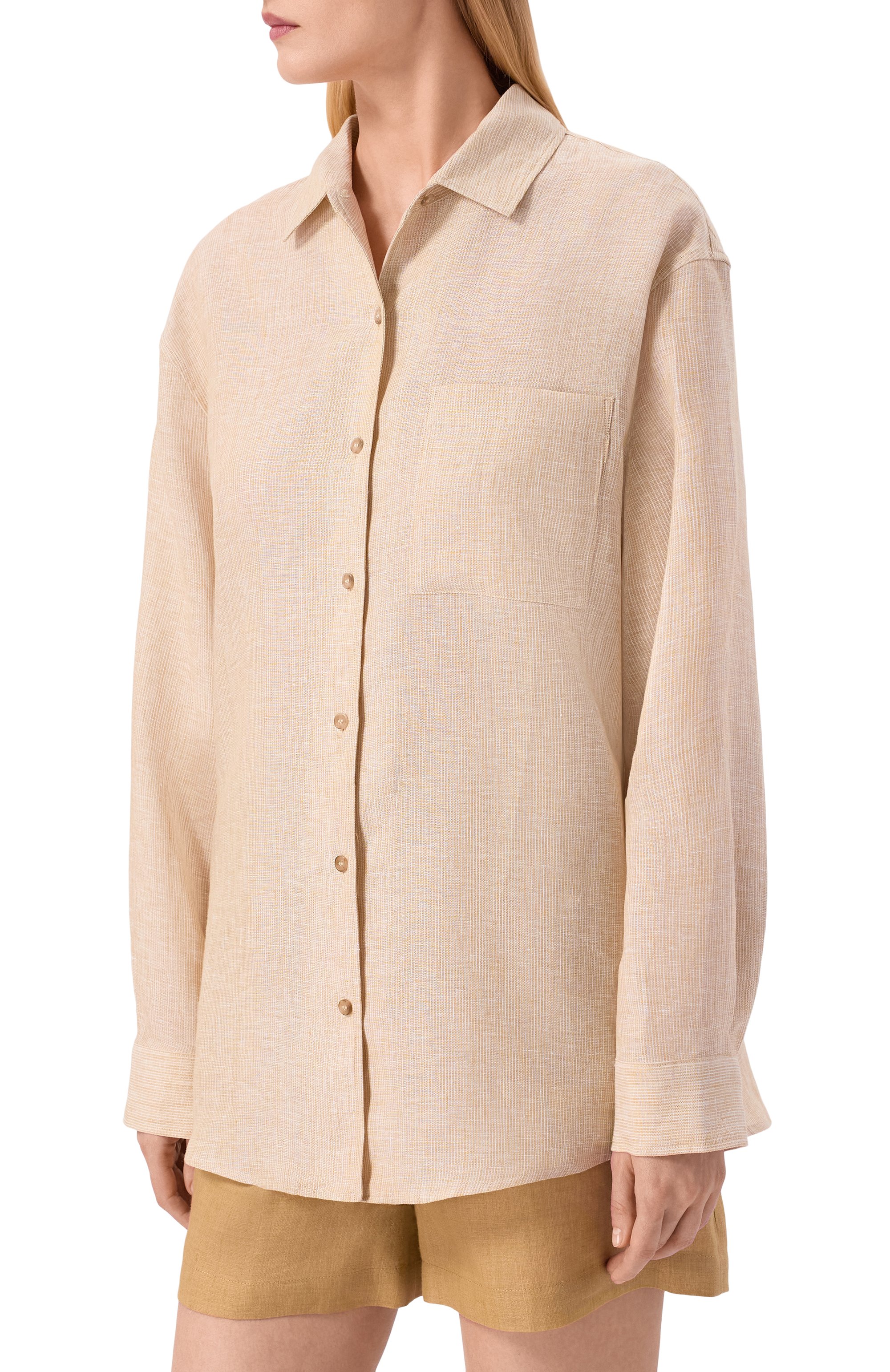 Льняная рубашка 12 STOREEZ, арт. 138098, фото 3