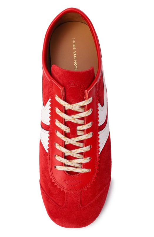 Замшевые кеды Dries Van Noten 011722-126-352 Красный  011722-126-352 Фото 6