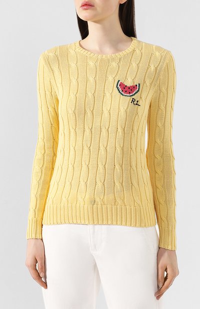 Хлопковый пуловер POLO RALPH LAUREN желтого цвета по цене 14900 руб., арт. 211752548, фото 3 Хлопковый пуловер POLO RALPH LAUREN, арт. 211752548, фото 3