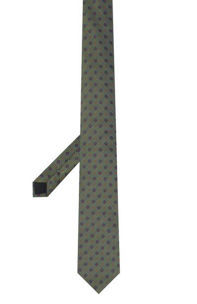 Шелковый галстук BROUBACK хаки цвета по цене 6795 руб., арт. TIE 8CM/SS24, фото 3 Шелковый галстук BROUBACK, арт. TIE 8CM/SS24, фото 3