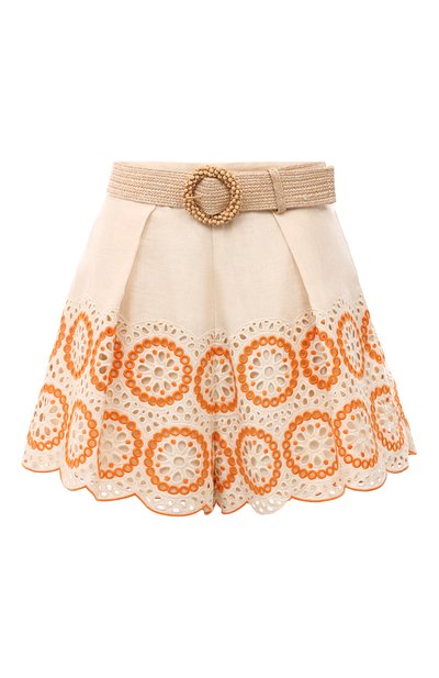 Женские льняные шорты ZIMMERMANN, арт. 7415ASS232